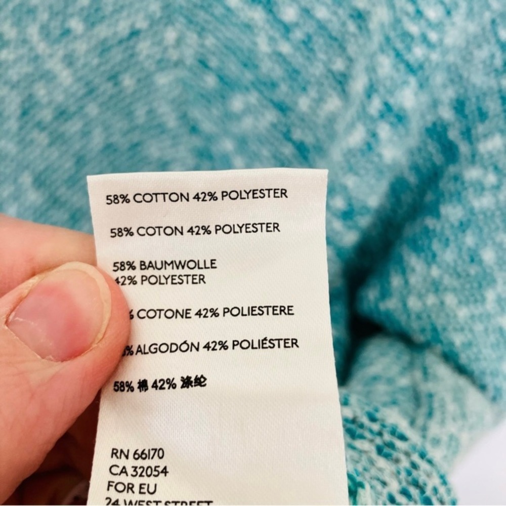 Free People Teal Scoop Neck Slouchy Sweater Dress Blue Turquoise Comfycore - Picture 9 of 13